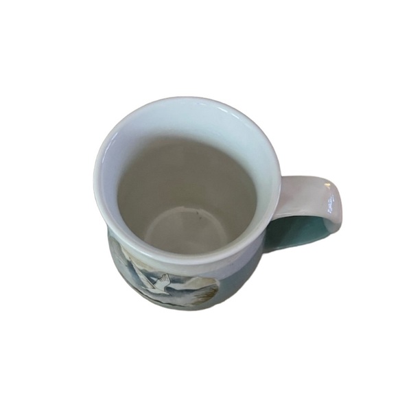 Stoneware Pottery Coffee Mug Seagulls Flying Over Waves at the Beach Livingston - Picture 6 of 7